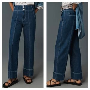 Pilcro Blue Wide Leg Jeans
